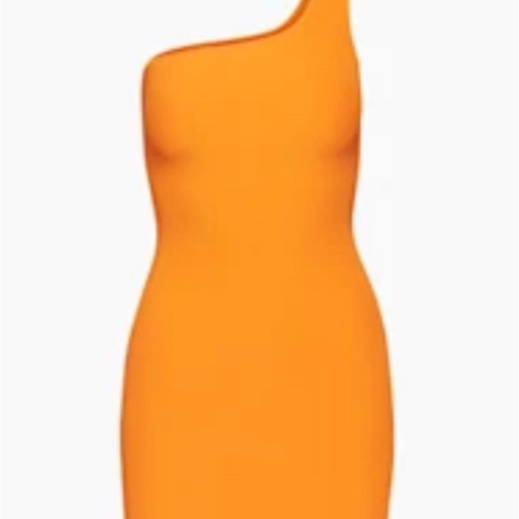 open lace back dress Wilfred Aritzia orange dress